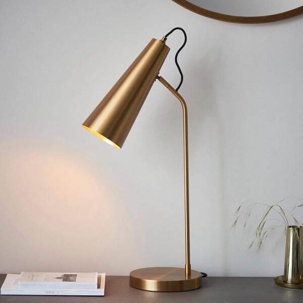 Endon 107527 - Lampada da tavolo KARNA 1xE27/10W/230V in ottone