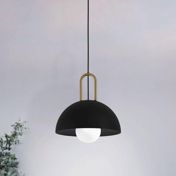Eglo 56459 - Lampadario a sospensione CALMANERA 1xE27/40W/230V nero