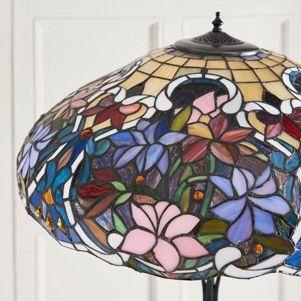Endon 64323 - Lampada da terra Tiffany SULLIVAN 2xE27/60W/230V diam. 56 cm