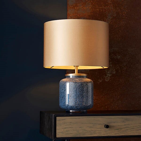 Endon 93067 - Lampada da tavolo ZINNIA 1xE27/10W/230V blu/oro