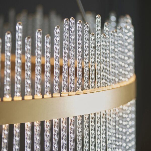 Endon 107672 - Lampadario dimmerabile a sospensione con cavo ADRIEL LED/83W/230V 3000K oro