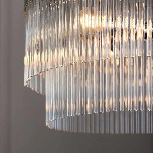 Endon 104112 - Lampadario a catena MARIETTA 5xE14/7W/230V cromo lucido/vetro trasparente