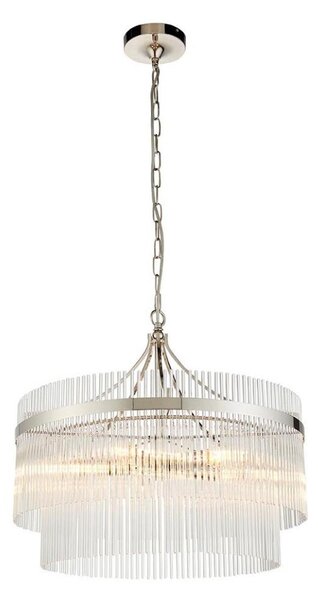 Endon 104112 - Lampadario a catena MARIETTA 5xE14/7W/230V cromo lucido/vetro trasparente
