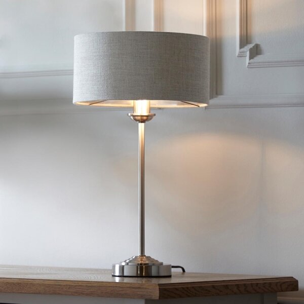 Endon 100646 - Lampada da tavolo HIGHCLERE 1xE14/7W/230V beige/cromo opaco