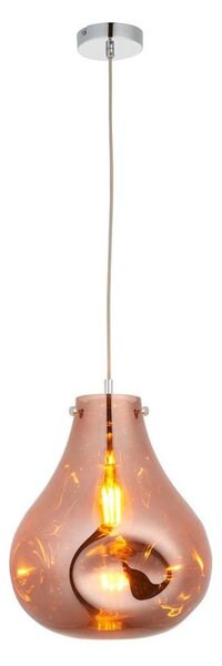 Endon 99790 - Lampadario a sospensione con cavo EUROPA 1xE27/10W/230V marrone fumé