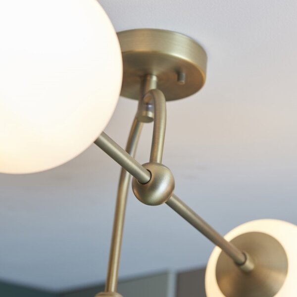 Endon 90843 - Lampada a soffitto ONTARIO a montaggio superficiale 4xE14/7W/230V in ottone