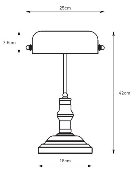 Markslöjd 108977 - Lampada da tavolo BANKERS 1xE14/40W/230V dorata