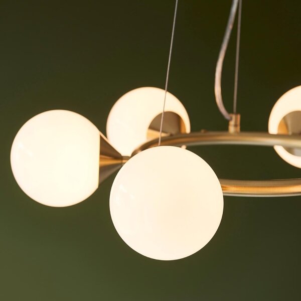 Endon 106390 - Lampadario sospeso su cavo OTIS 6xG9/3W/230V dorato