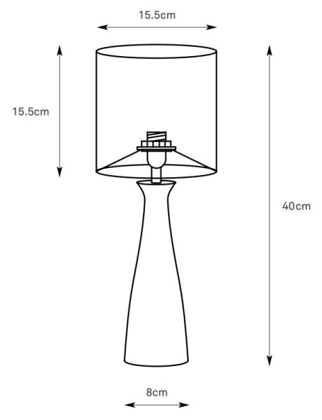 Markslöjd 108904 - Lampada da tavolo BIRILLO 1xE14/60W/230V bianca