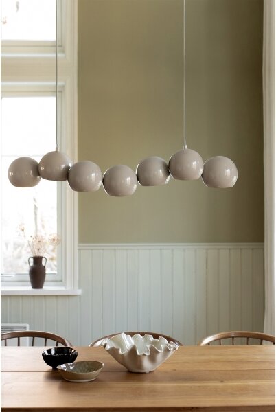 Markslöjd 108914 - Lampadario sospeso a cavo CUPOLO 7xE14/40W/230V grigio