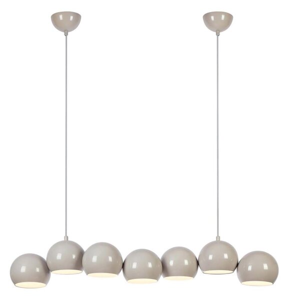 Markslöjd 108914 - Lampadario sospeso a cavo CUPOLO 7xE14/40W/230V grigio