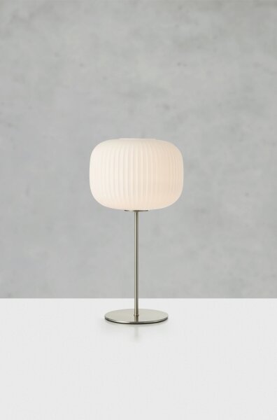 Markslöjd 109007 - Lampada da tavolo SOBER 1xE27/40W/230V bianco/cromo satinato