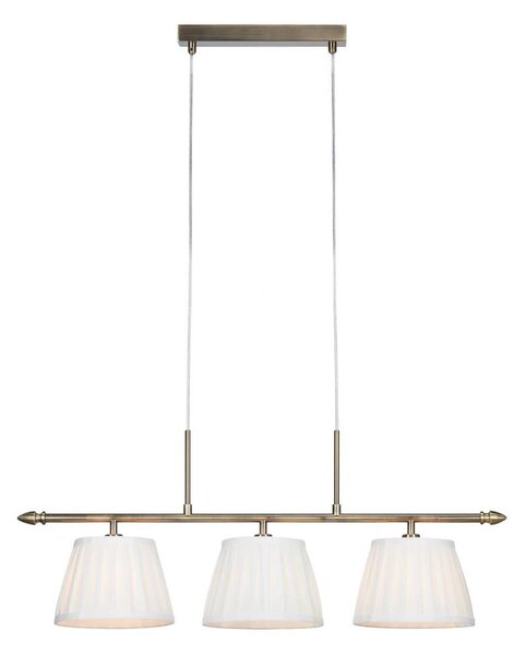 Markslöjd 108975 - Sospensione a cavo OXFORD 3xE14/40W/230V ottone/bianco