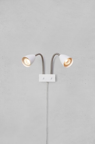 Markslöjd 108900 - Faretto da parete CIRO 2xGU10/7W/230V bianco