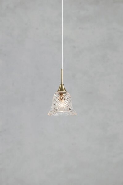 Markslöjd 109011 - Lampadario a cavo LUNA 1xE14/40W/230V ottone