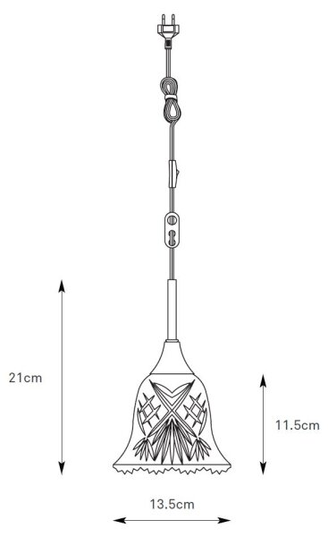 Markslöjd 109012 - Lampada a sospensione con cavo LUNA 1xE14/40W/230V cromo opaco