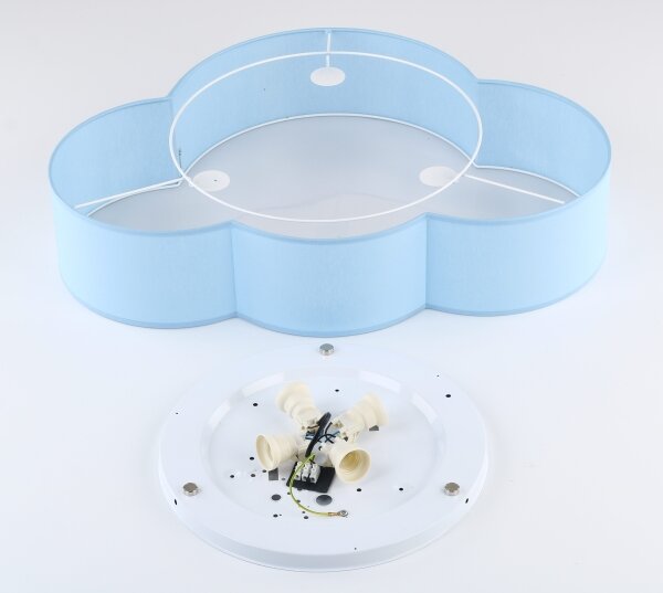 Brilagi - Plafoniera per bambini NIMBUS 4xE27/15W/230V 46x63 cm blu