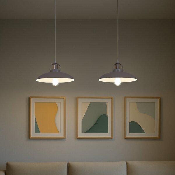 Brilagi - LED Lampadario a sospensione con filo FLAMENGO 2xE27/60W/230V beige