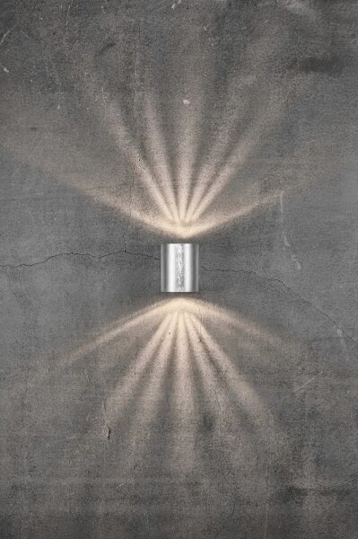 Nordlux - Applique da esterno LED CANTO 2xLED/6W/230V IP44 argento