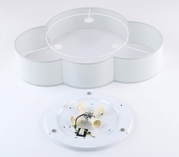 Brilagi - Plafoniera per bambini NIMBUS 4xE27/15W/230V 46x63 cm grigia