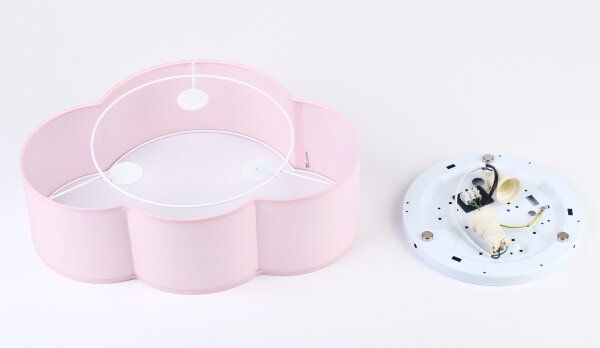 Brilagi - Plafoniera per bambini NIMBUS MINI 2xE27/15W/230V 31x43 cm rosa