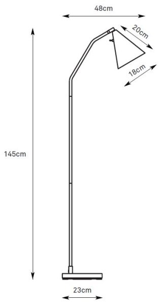 Markslöjd 108890 - Lampada da terra dimmerabile FUNIL LED/4,9W/230V beige