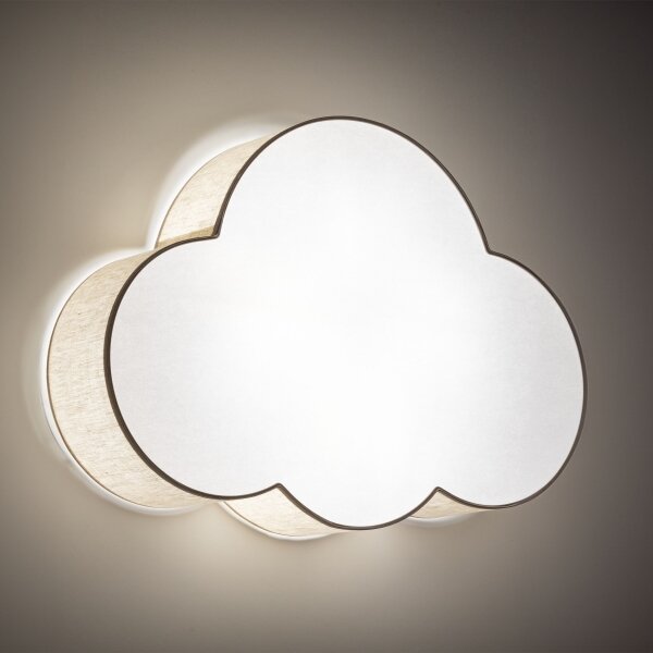Brilagi - Plafoniera per bambini NIMBUS 4xE27/15W/230V 46x63 cm beige