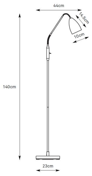 Markslöjd 108888 - Lampada da terra LED dimmerabile PATRO LED/4,9W/230V grigia