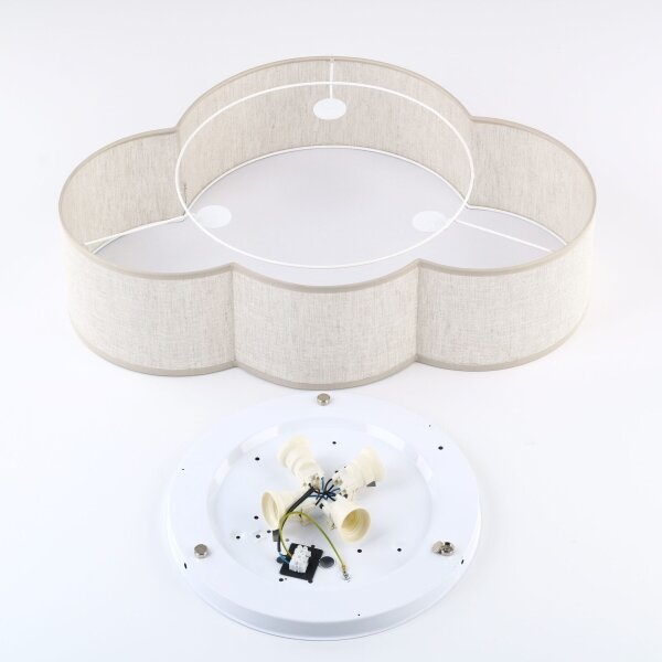 Brilagi - Plafoniera per bambini NIMBUS 4xE27/15W/230V 46x63 cm beige