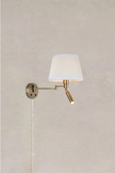 Markslöjd 109017- PIVOT lampada da parete LED 1xE27/40W/230V + LED/4W crema/ottone