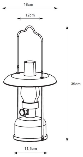 Markslöjd 108894-LED Lampada ricaricabile FANOS con dimmer LED/2,5W/3,7V 4000 mAh IP44 ottone