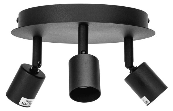 Aigostar - Faretto orientabile 3xGU10/60W/230V nero