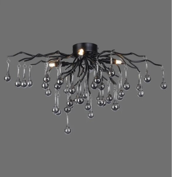 Paul Neuhaus 8090-18 - Plafoniera a montaggio superficiale ICICLE 4xG9/40W/230V 30x60 cm nero