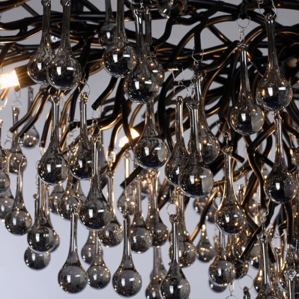 Paul Neuhaus 2192-18 - Lampadario a sospensione con cavo ICICLE 10xG9/40W/230V 50x100 cm nero