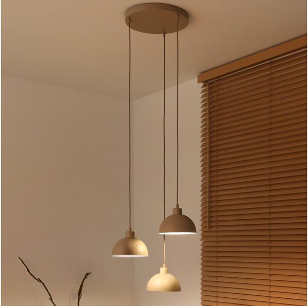 Duolla - Lampadario a cavo IRONLINE 3xE27/15W/230V beige