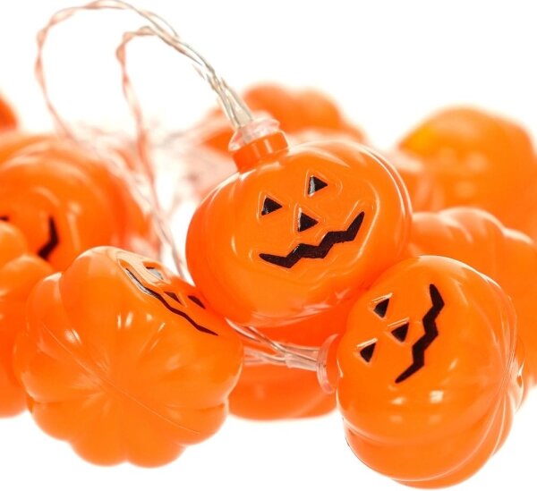Retlux - Catena luci LED decorativa HALLOWEEN 20xLED/3xAA/bianco caldo 3,3m zucche