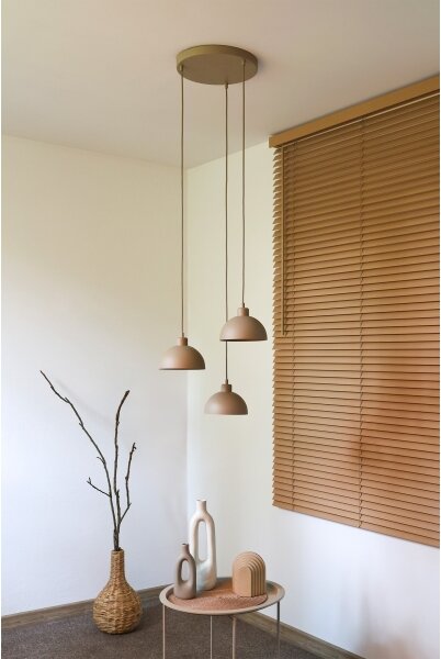 Duolla - Lampadario a cavo IRONLINE 3xE27/15W/230V beige