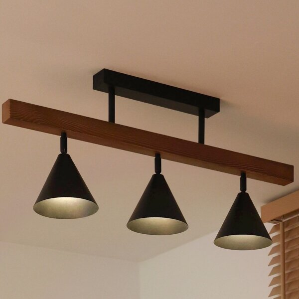 Duolla - Plafoniera IRONLINE 3xG9/3W/230V pino rovere/nero