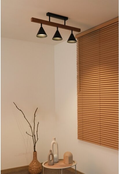 Duolla - Plafoniera IRONLINE 3xG9/3W/230V pino rovere/nero