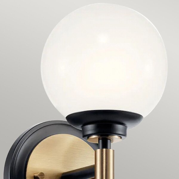 Kichler KL-BENNO1-BK-CPZ - Lampada da bagno LED BENNO 2xG9/3W/230V dorata IP44