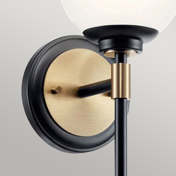 Kichler KL-BENNO1-BK-CPZ - Lampada da bagno LED BENNO 2xG9/3W/230V dorata IP44