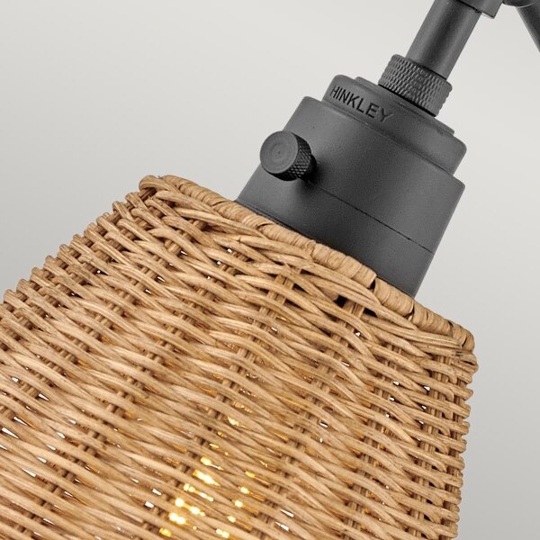 Hinkley HK-ARTI-1W-BK-NR Faretto da parete ARTI 1xE27/60W/230V nero/marrone