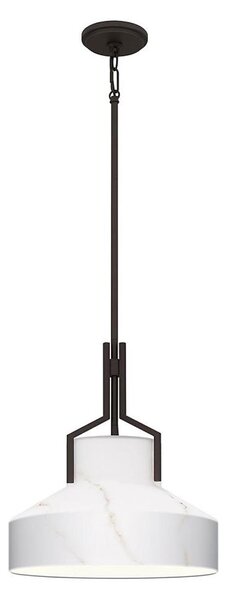Quoizel QZ-BRECKEN-2P-OZ-ABG - Lampadario BRECKEN 2xE27/60W/230V nero/finitura effetto marmo