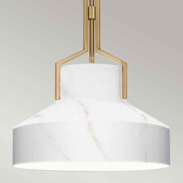Quoizel QZ-BRECKEN-2P-AB-ABG - Lampadario BRECKEN 2xE27/60W/230V oro/decorazione effetto marmo
