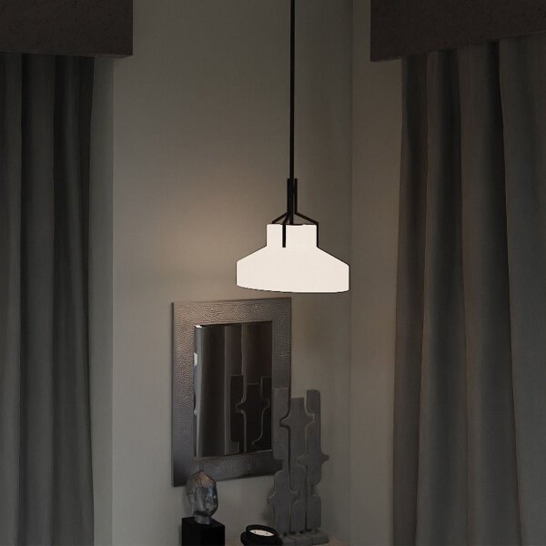 Quoizel QZ-BRECKEN-2P-OZ-ABG - Lampadario BRECKEN 2xE27/60W/230V nero/finitura effetto marmo