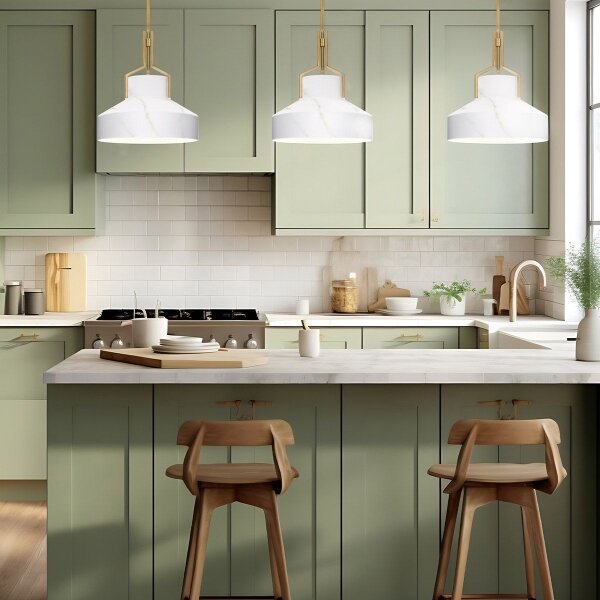 Quoizel QZ-BRECKEN-2P-AB-ABG - Lampadario BRECKEN 2xE27/60W/230V oro/decorazione effetto marmo