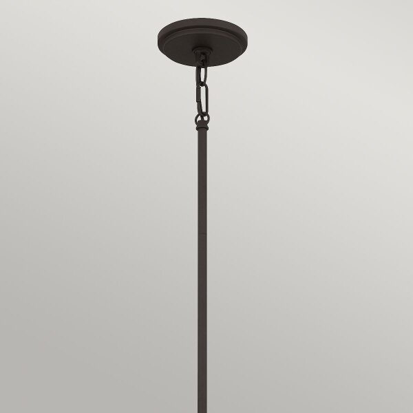 Quoizel QZ-BRECKEN-2P-OZ-OPAL - Lampada a sospensione con asta BRECKEN 2xE27/60W/230V nero/bianco