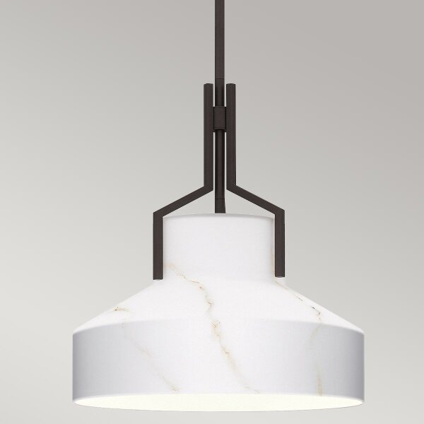 Quoizel QZ-BRECKEN-2P-OZ-ABG - Lampadario BRECKEN 2xE27/60W/230V nero/finitura effetto marmo