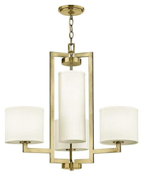 Hinkley HK-HAMPTON4-BB - Lampadario a catena HAMPTON 4xE27/60W/230V dorato