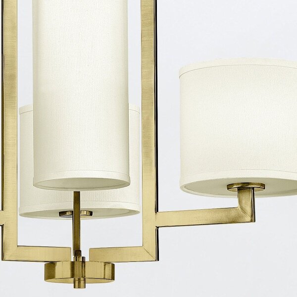 Hinkley HK-HAMPTON4-BB - Lampadario a catena HAMPTON 4xE27/60W/230V dorato